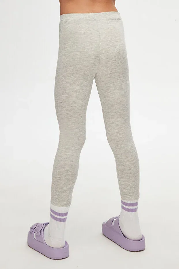 Детские леггинсы для девочек хлопковые Basics Lovetti, Moon Gray — фото 4