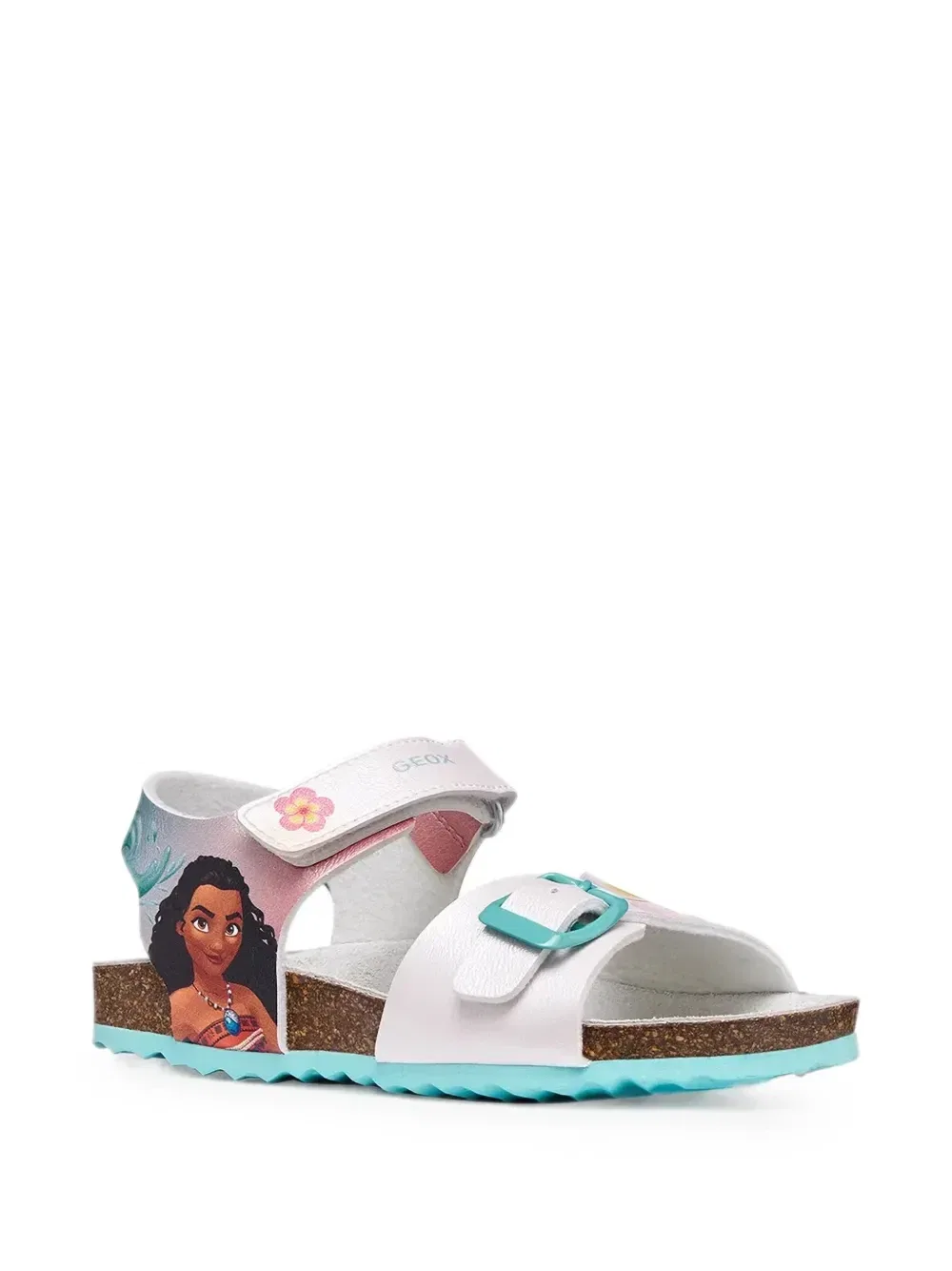 Сандалии X Disney Moana с застежкой-пряжкой Geox Kids, белый