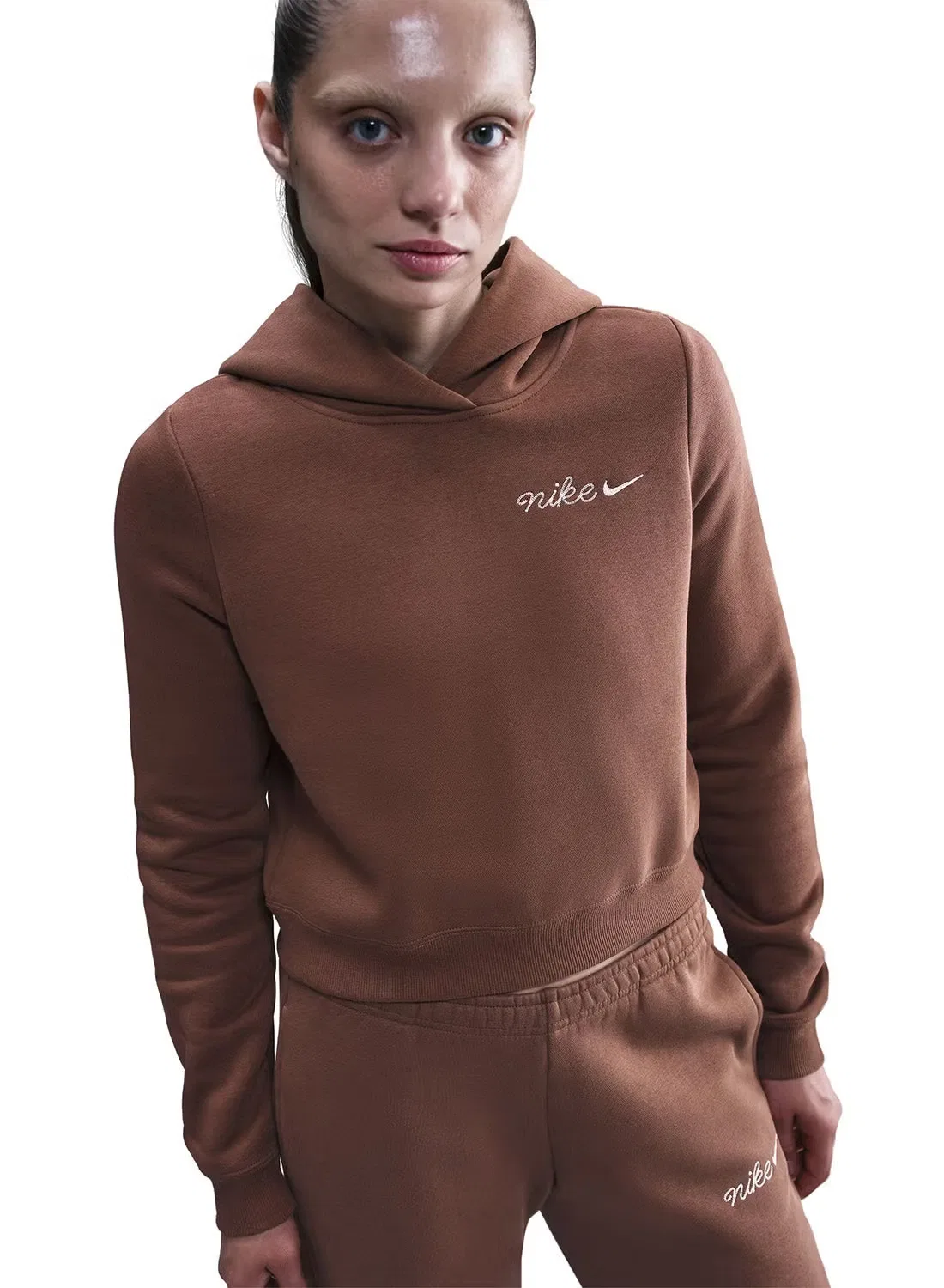 Худи с капюшоном Phoenix Nike, коричневый