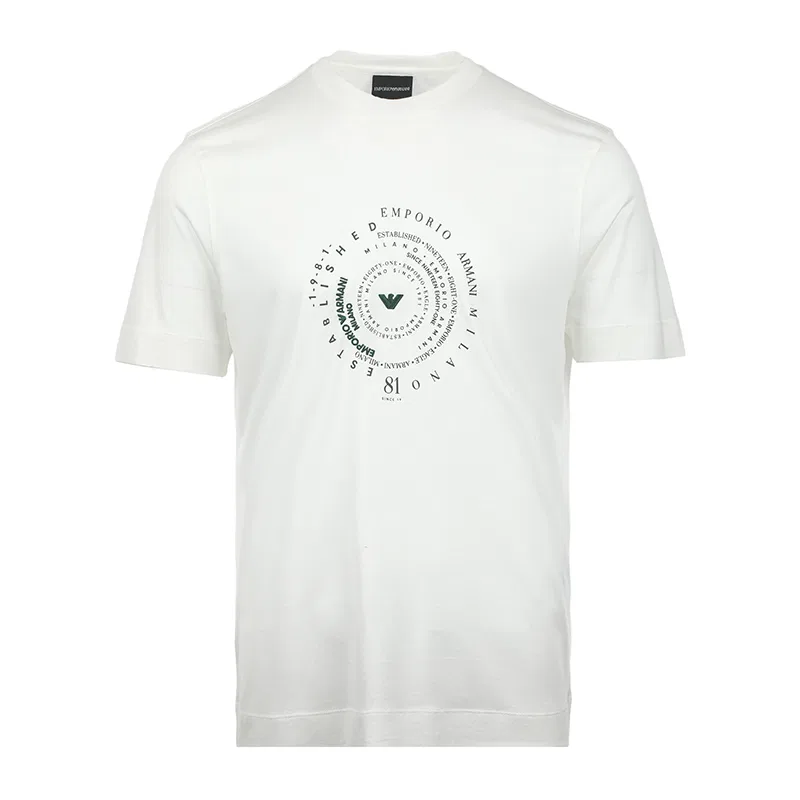 Футболка с круглым логотипом, Emporio Armani, White