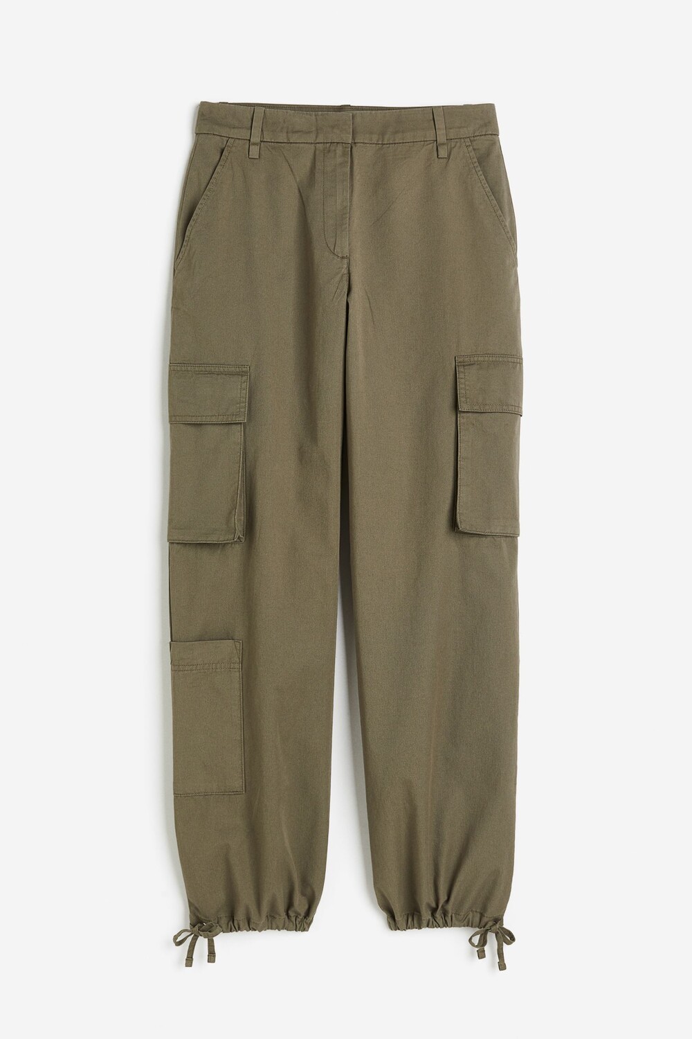 

Брюки H&M Twill Cargo, хаки