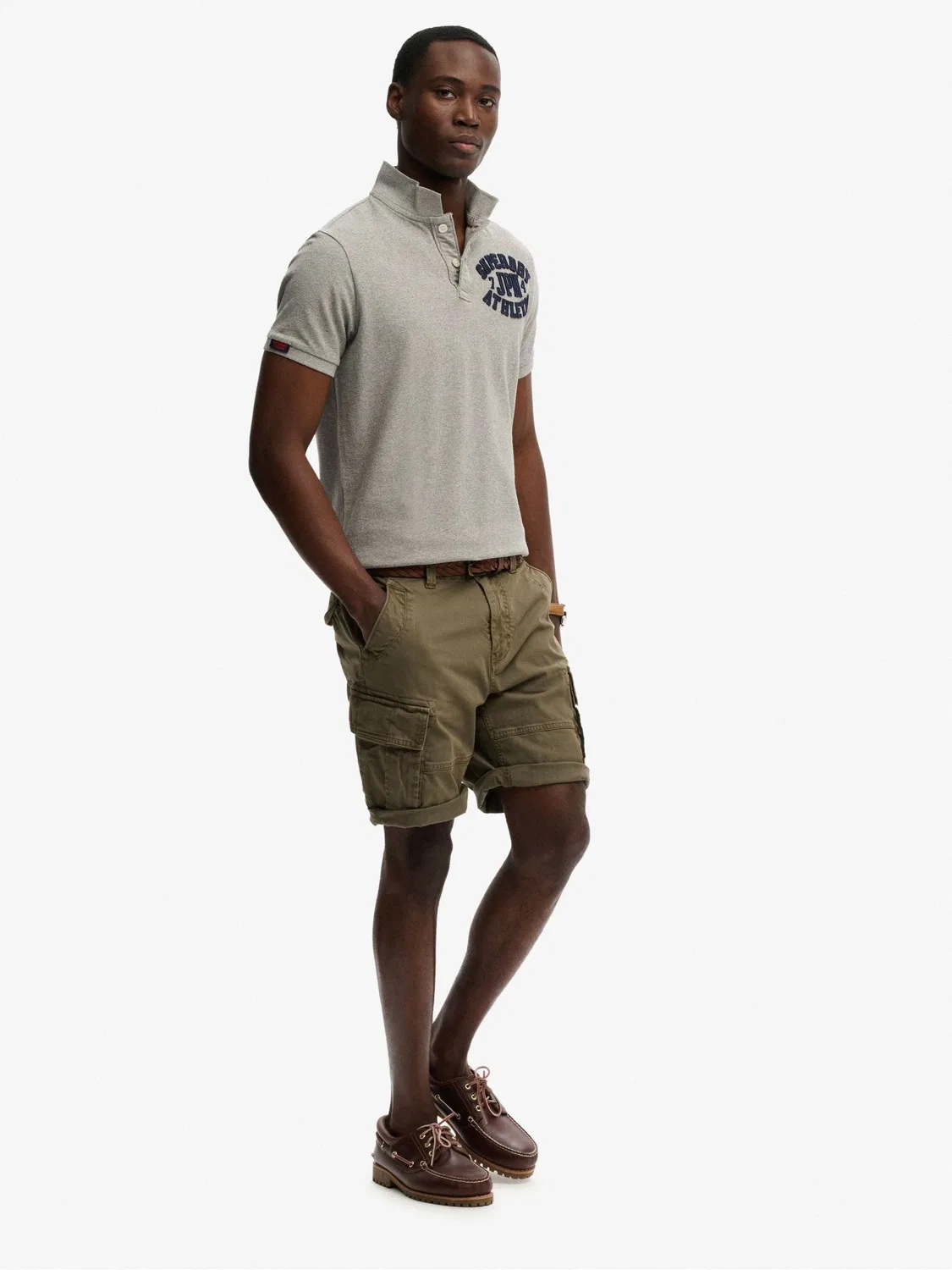 Шорты карго Superdry Regular Fit, зеленые — фото 2