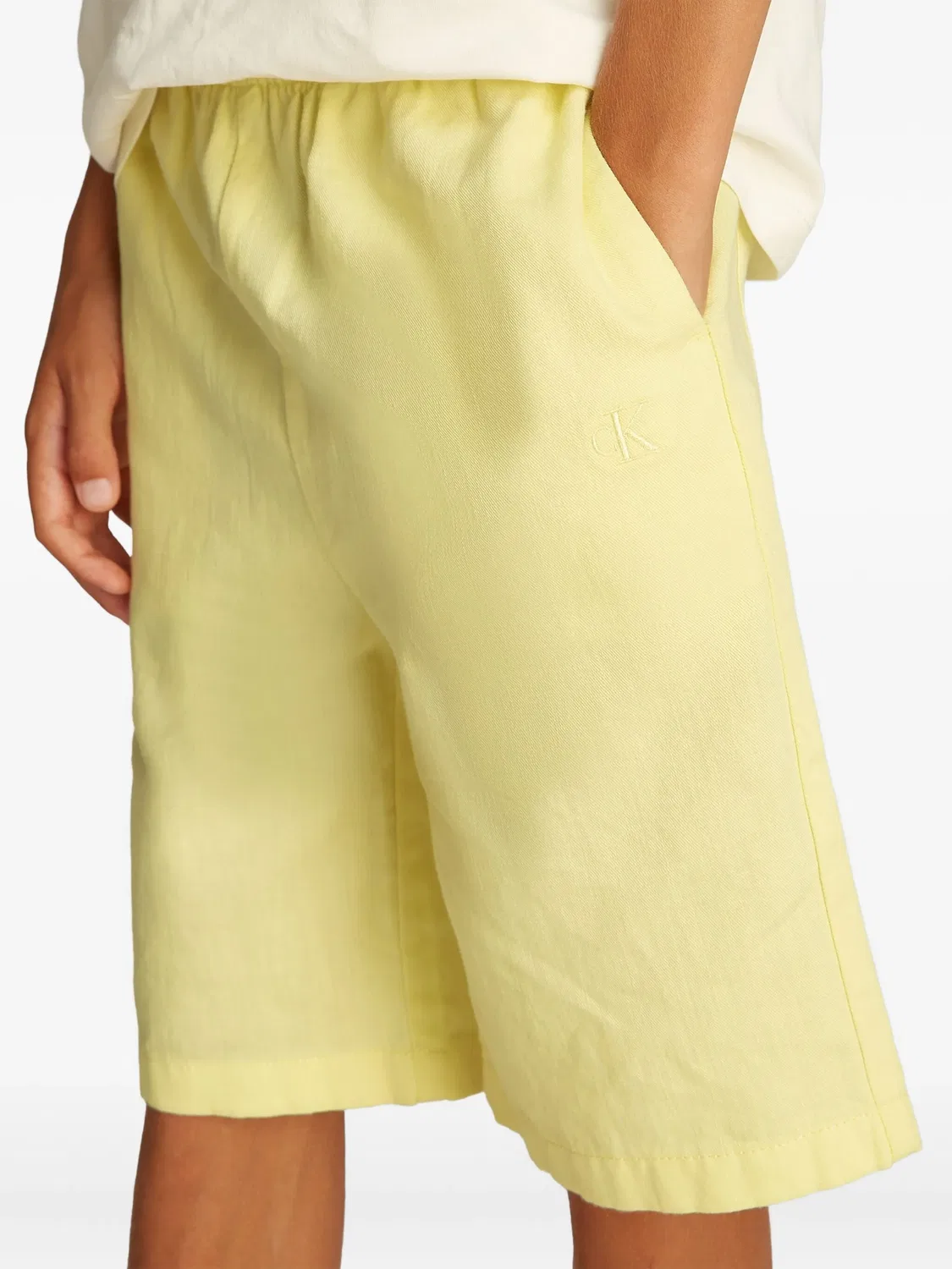 Шорты с эластичным поясом Calvin Klein Kids, желтый — фото 4