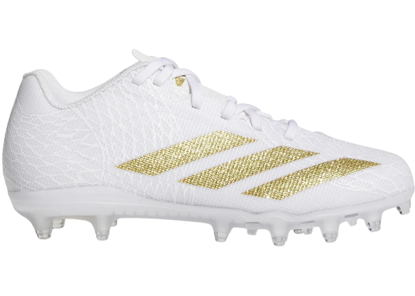 Детские бутсы для футбола с длинным рукавом Adidas Adizero Electric.2 II, Cloud White/Gold Metallic/Cloud White