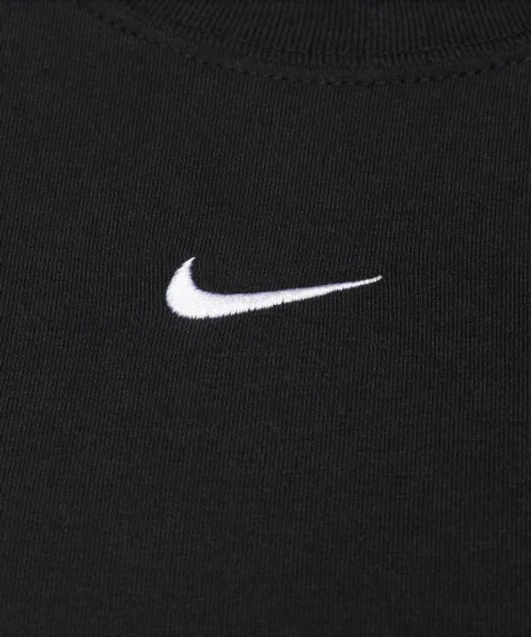 Кроп-топ трикотажный Nike, черный, белый — фото 4