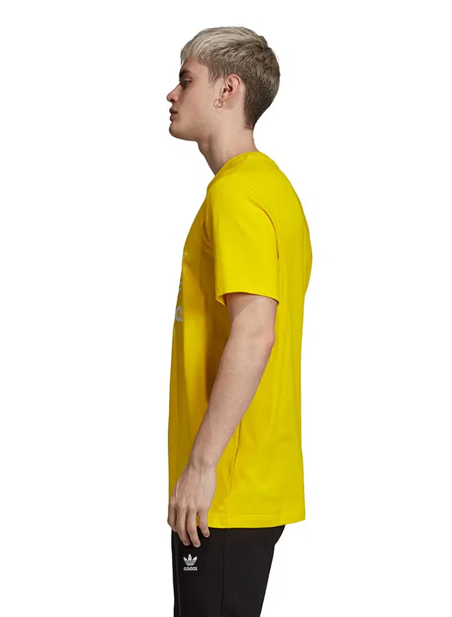 Футболка с принтом Mono square logo Adidas Originals, желтый — фото 3