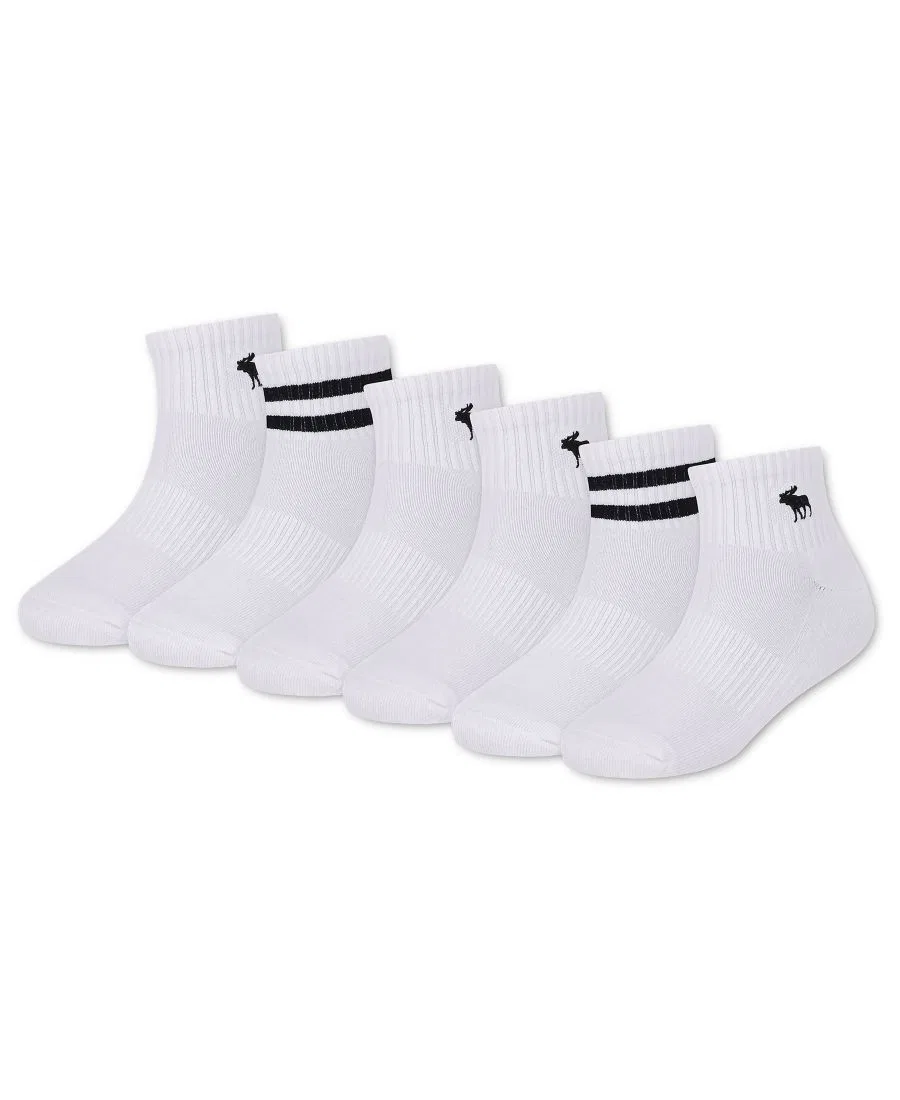Носки детские с полосатым принтом, комплект из 6 пар abercrombie kids, Bright White