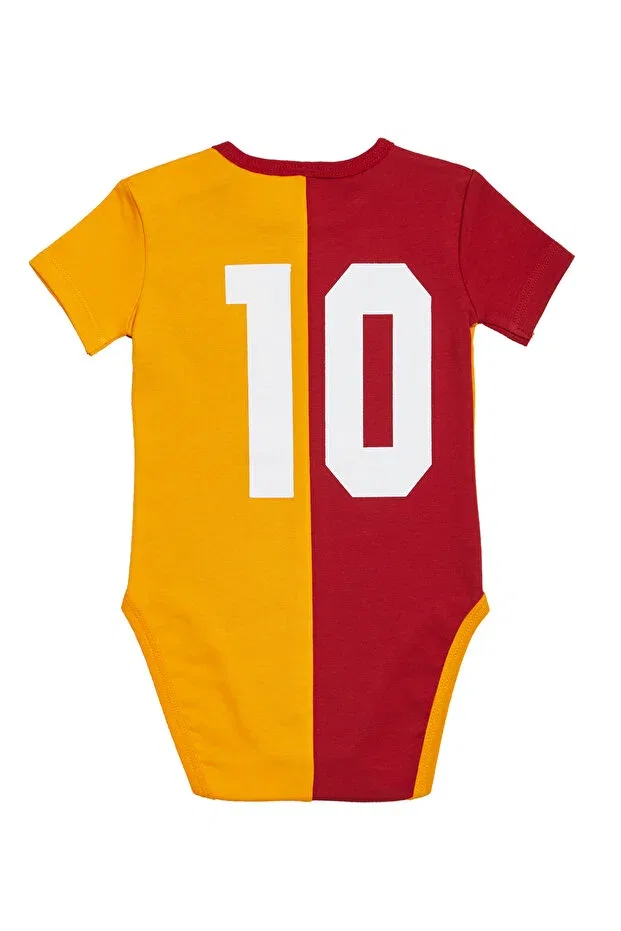 Детское боди для новорожденных с коротким рукавом Galatasaray, Yellow Red — фото 2