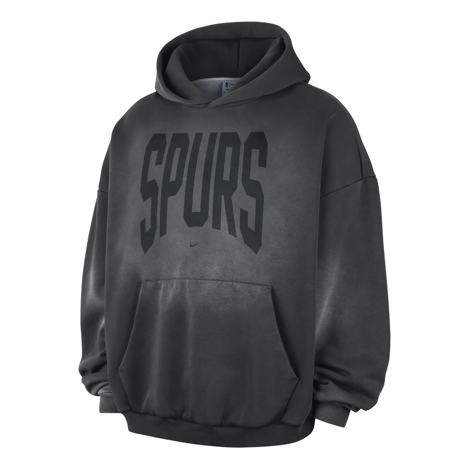 Мужское худи для баскетбола San Antonio Spurs Standard Issue Fleece Hoodie 'Dark Charcoal White' Nike, Dark Charcoal/White