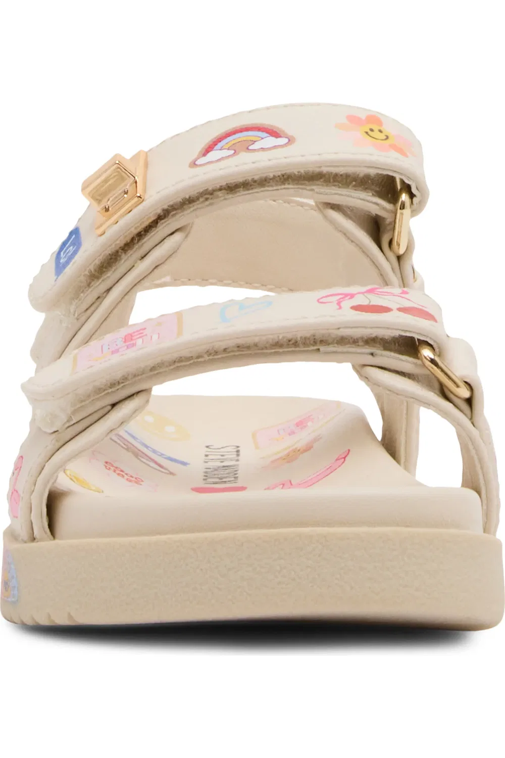 Сандалии детские на платформе с регулируемыми ремешками Tmona Steve Madden, Bone — фото 3