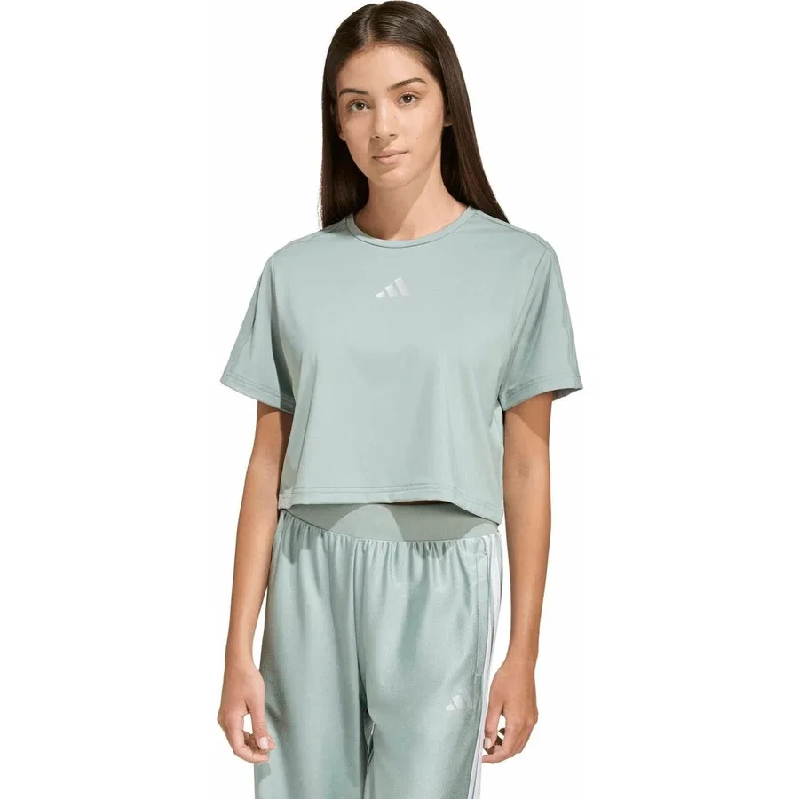 Детская футболка с принтом Jg Glam Tee adidas, Зеленый — фото 2