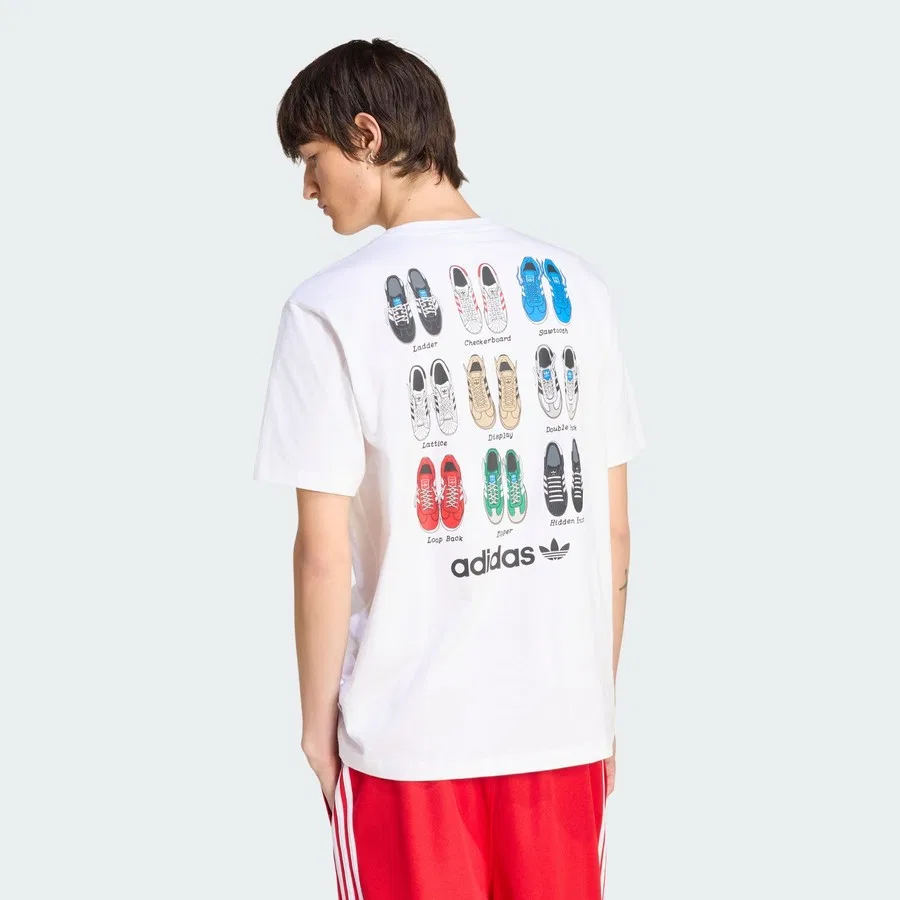 Футболка с принтом Loose Graphic Shoes 4 adidas, Белый — фото 2
