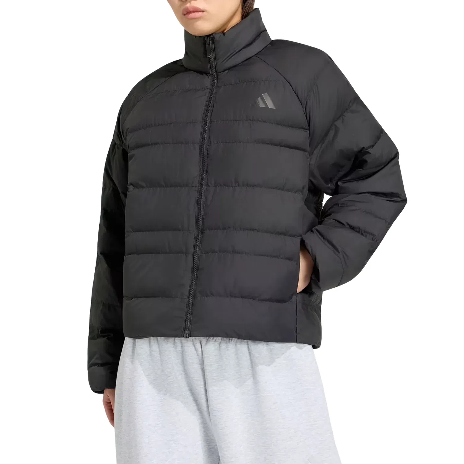 Женская куртка Essentials Packable Insulated Jacket Asia Sizing 'Black' adidas, черный — фото 3