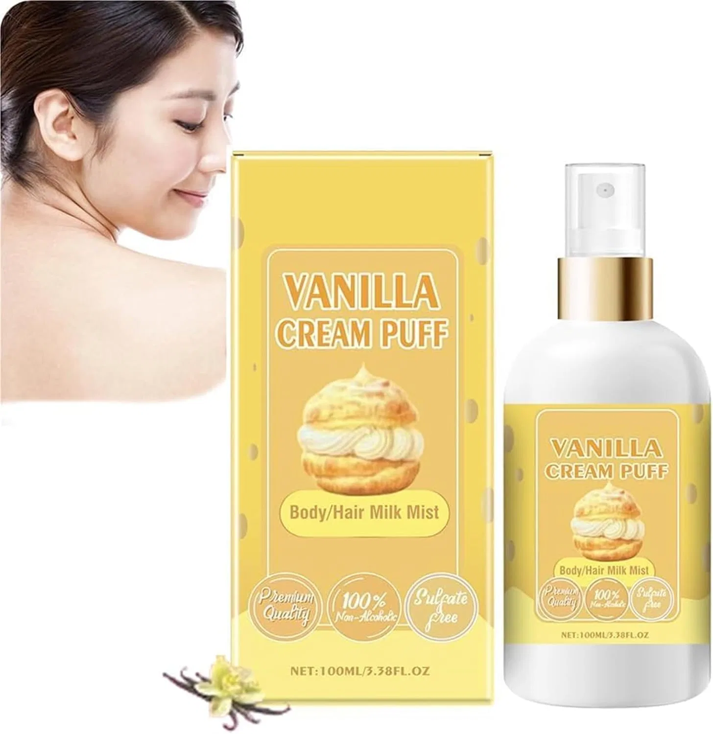Увлажняющий спрей для тела и волос Vanille-Windbeutel WJSXEQF