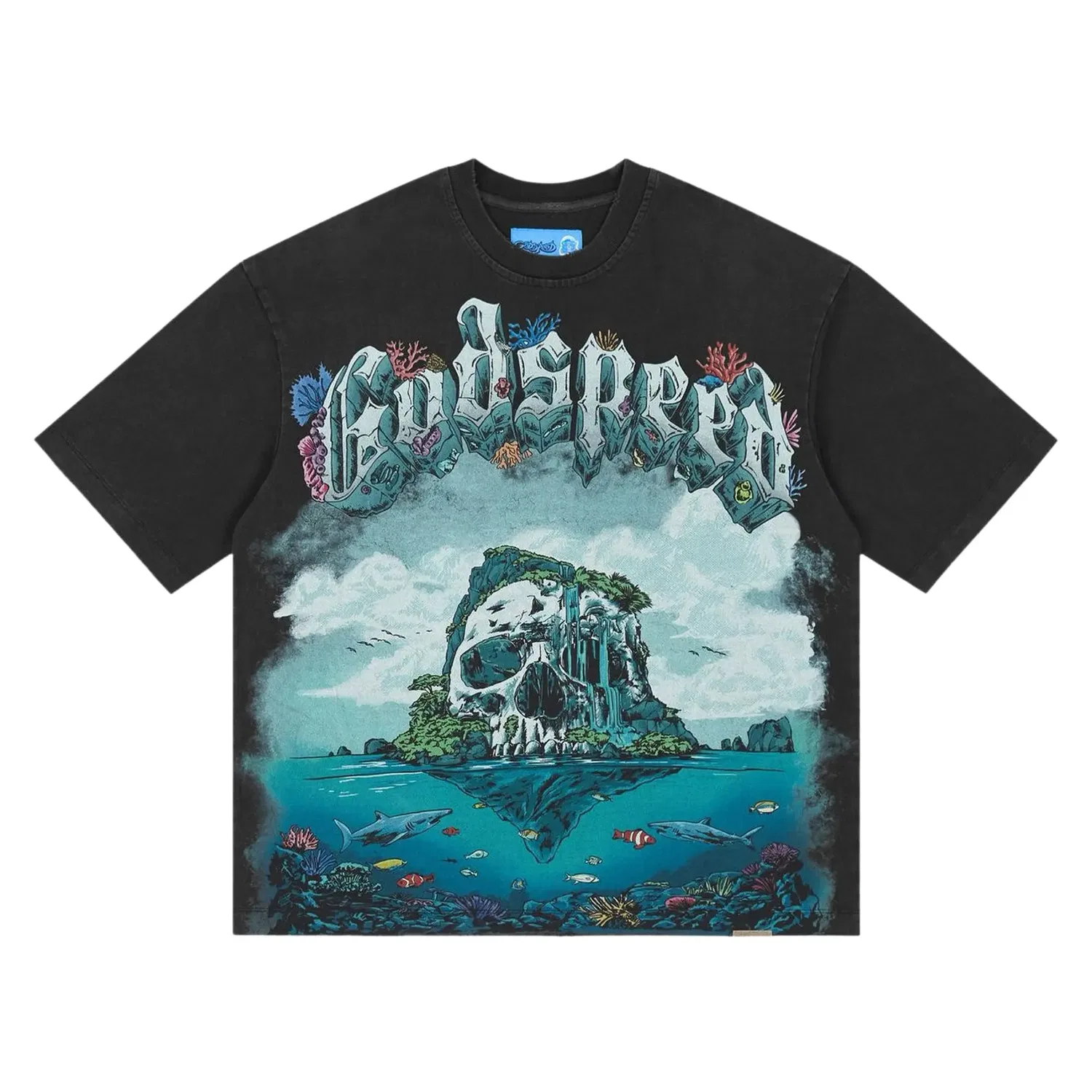 Футболка с принтом Island II Godspeed, Black