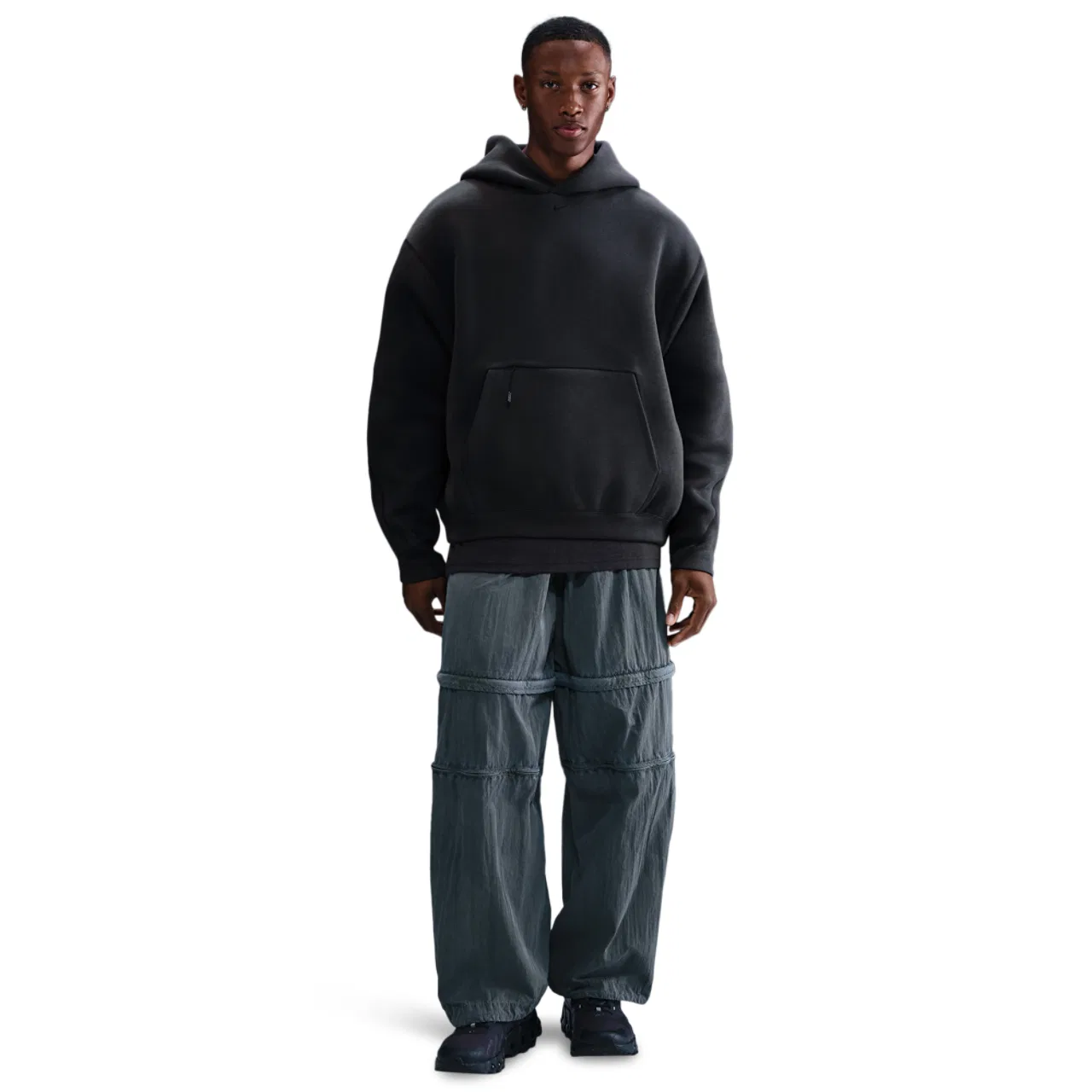 Худи мужское Tech Fleece Nike, цвет Anthracite/Black — фото 3