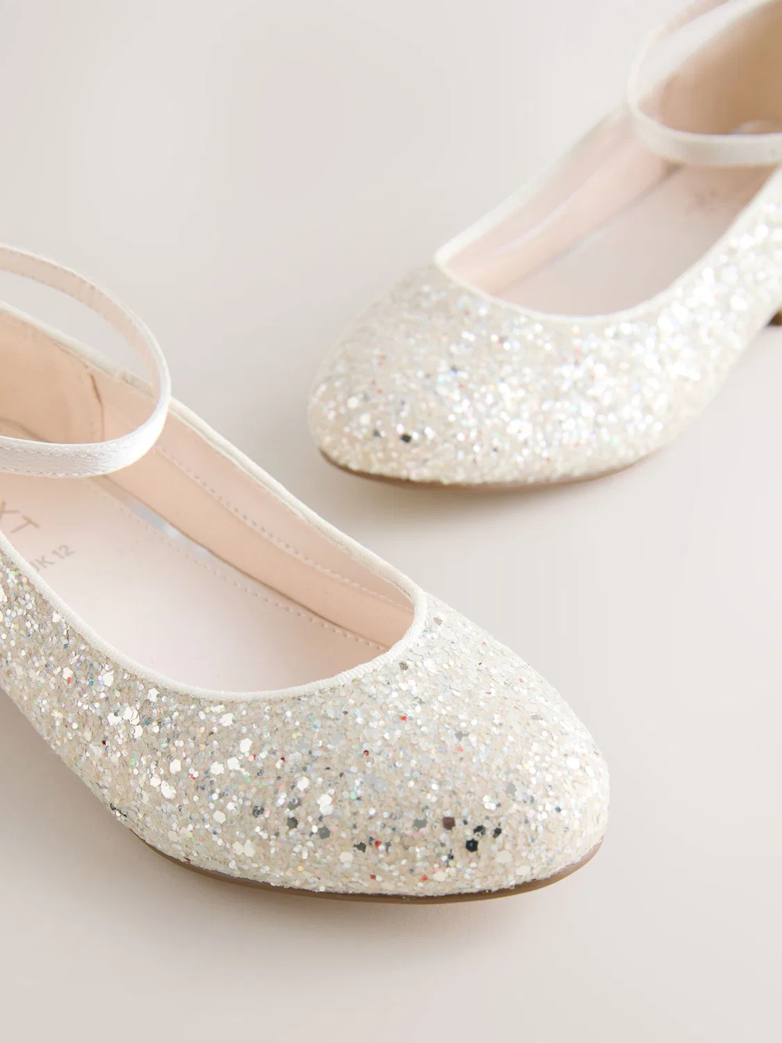 Туфли Мэри Джейн на каблуке с блестками Next, цвет Ivory Glitter — фото 4