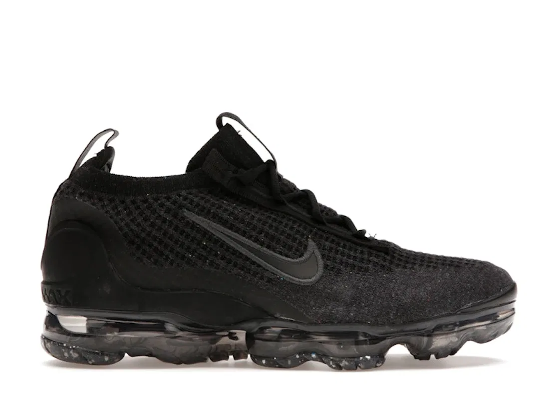 Детские кроссовки для активного отдыха Nike Air VaporMax 2021 FK, Black/Black/Anthracite/Black