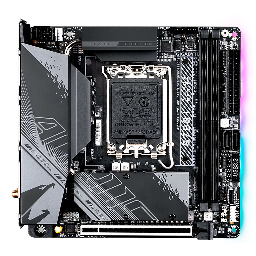 

Материнская плата Gigabyte B760I AORUS PRO, LGA 1700, DDR5, Wi-Fi