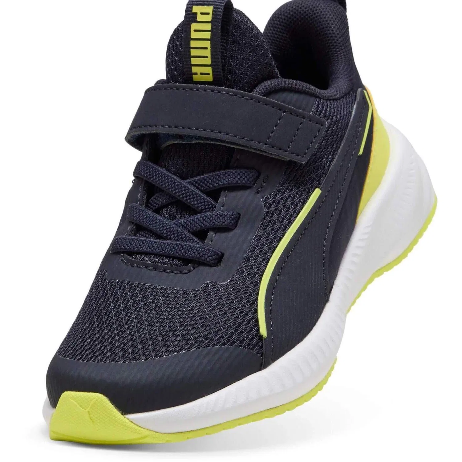 Детские кроссовки Puma Flyer 3 Ac Ps, Dunkelblau Schwarz — фото 4