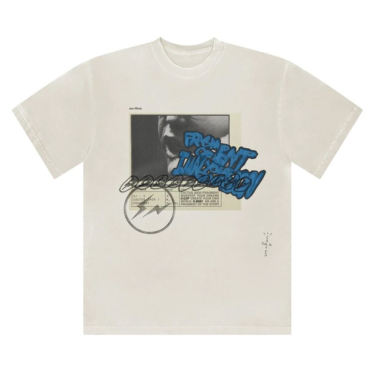 

Футболка Cactus Jack by Travis Scott For Fragment Manifest Tee 'White', белый