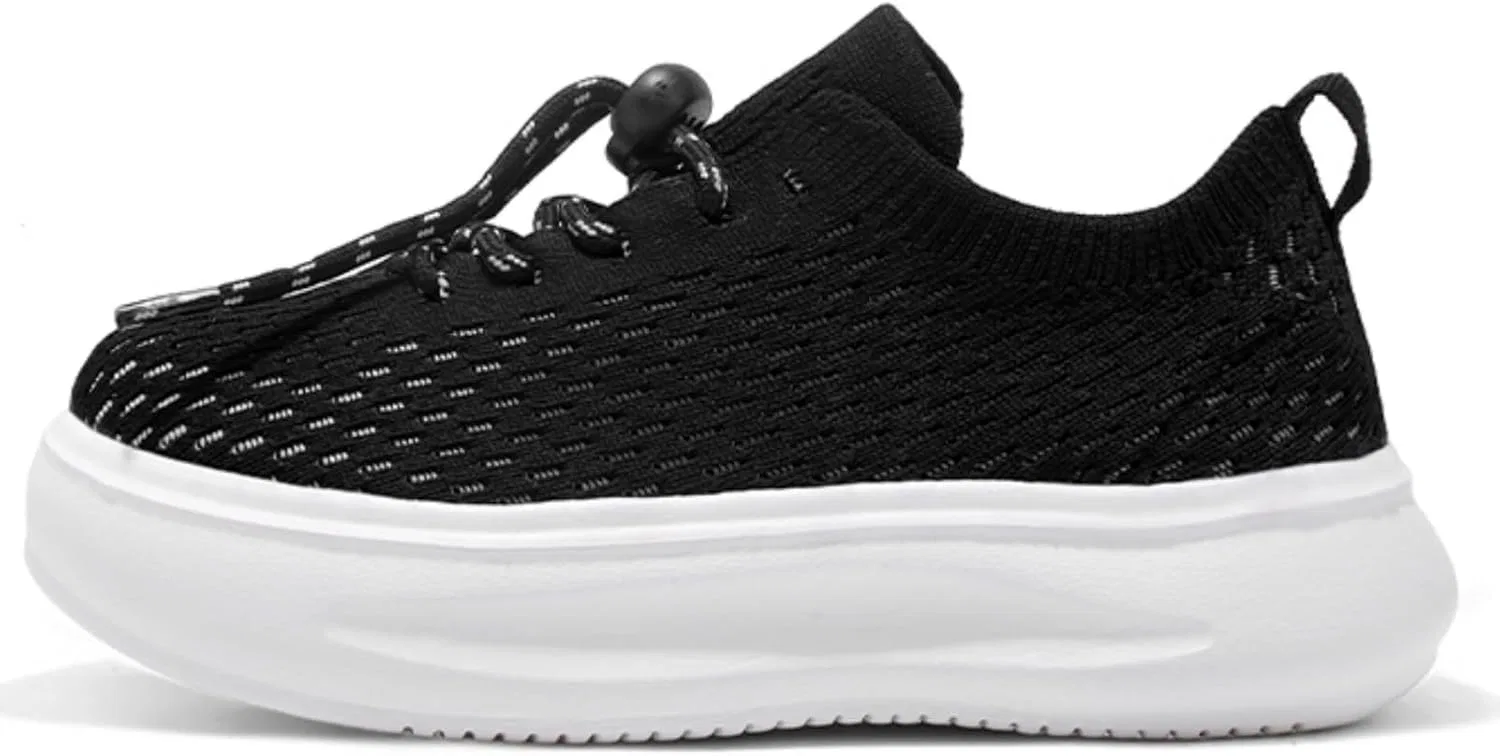 Детские кроссовки для бега с дышащей сеткой LLTMALL, Black — фото 2