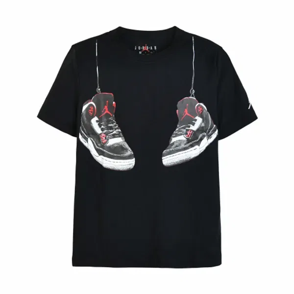 Футболка с принтом кроссовок Jordan AJ3, Playkizpro, черный — фото 2