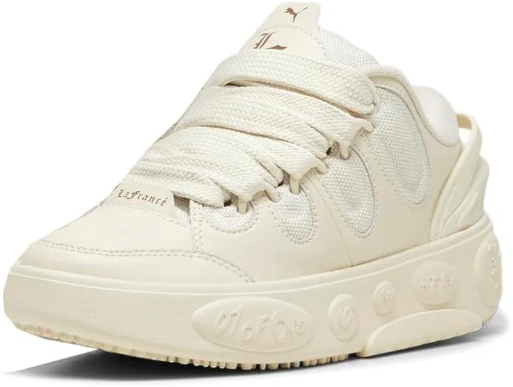 Детские кроссовки для мальчиков на шнуровке La Francé Moment PUMA, Off-White — фото 2