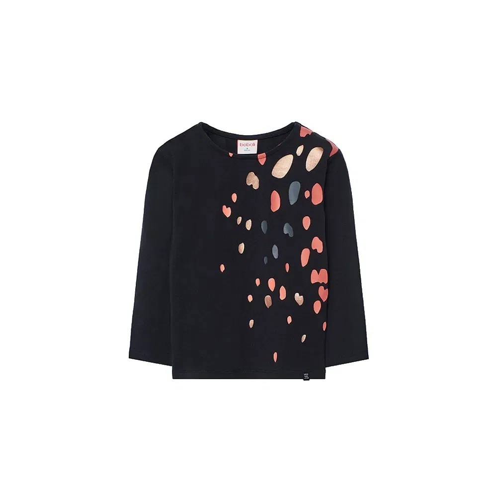Футболка с длинным рукавом Stretch Knit Boboli, черный