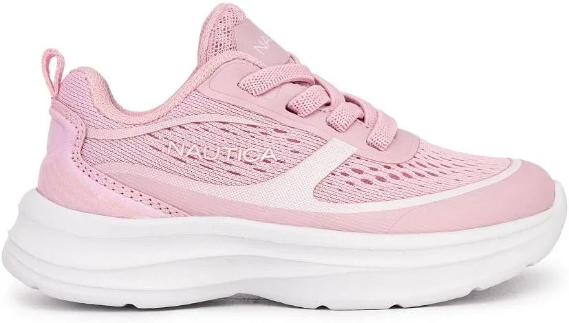 Детские кроссовки для мальчиков с закрытием-шнурком Nautica, Pink White — фото 2