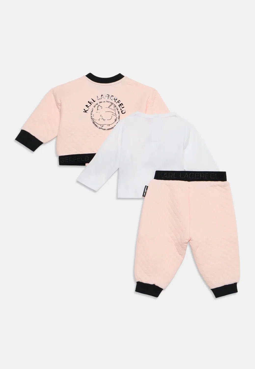Комплект унисекс - толстовка на молнии Karl Lagerfeld Kids, Pale Blush — фото 2