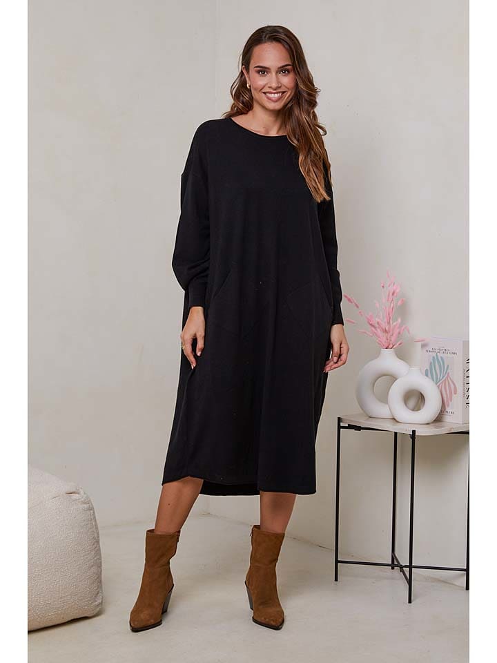 

Платье до колена Soft Cashmere, черный
