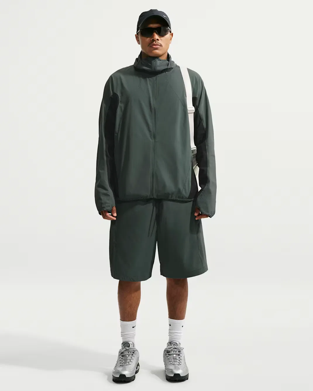 Мужская футболка с длинными рукавами Dri-FIT Nike Tech Helios, Camo Green/Black/Black — фото 4