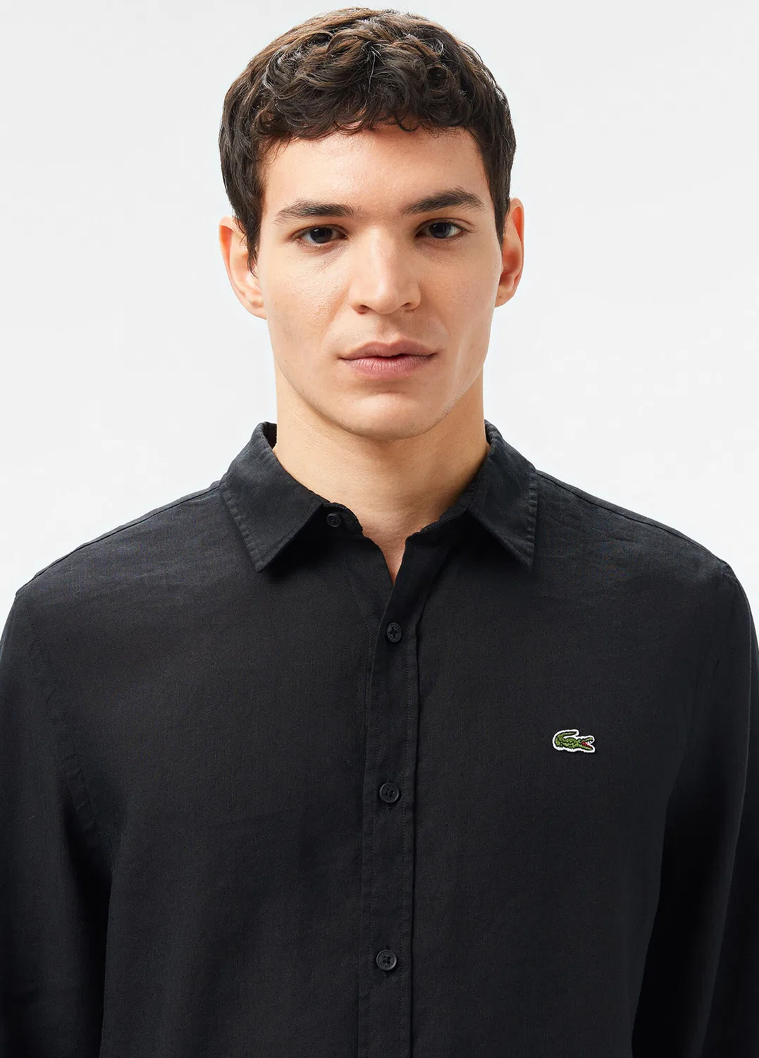 Рубашка regular fit Lacoste, черный — фото 4