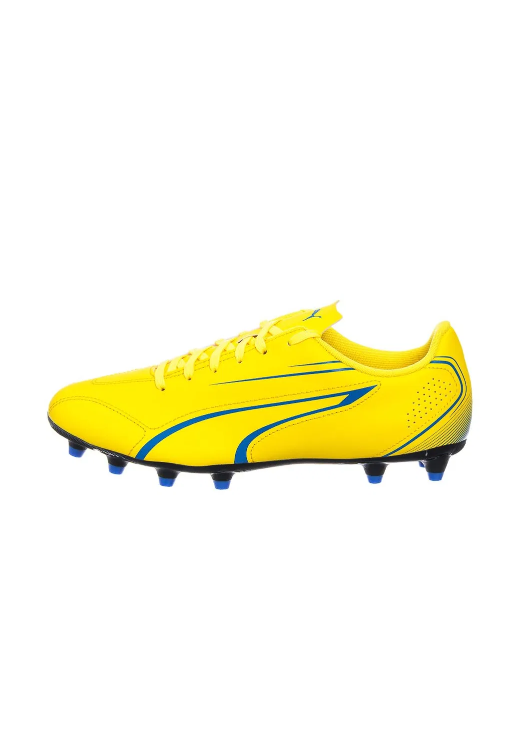 Детские бутсы для мальчиков с шипами PUMA Vitoria Fg/Ag, Yellow Blue