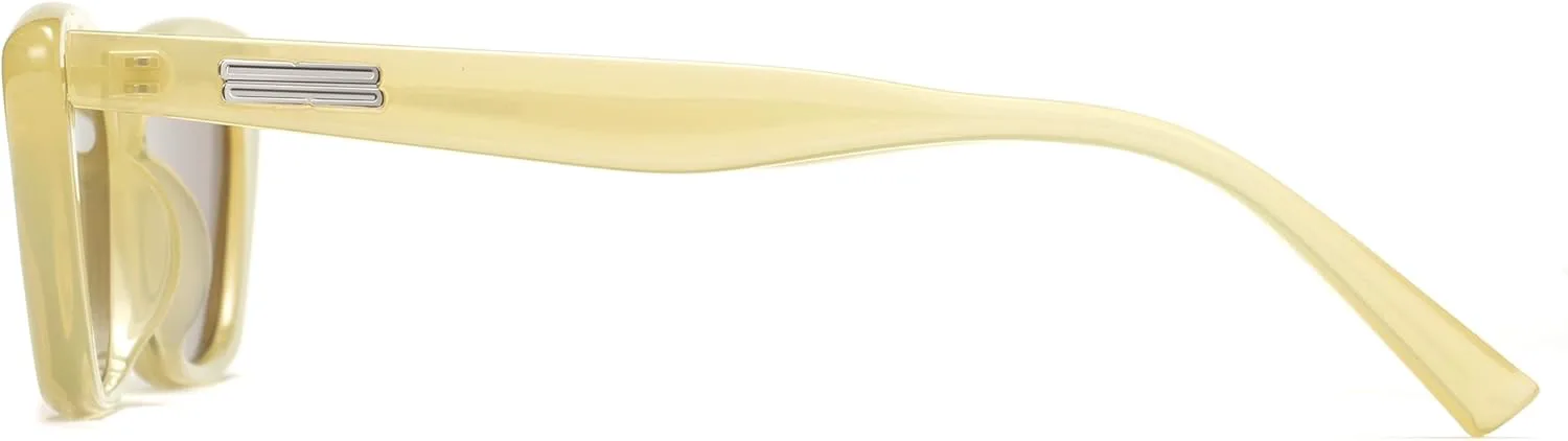 

Женские солнцезащитные очки Cyxus Cateye с защитой от УФ-излучения, линзами AC, модной ультралегкой оправой из поликарбоната, 1146 - Yellow Frame - Grey Lens