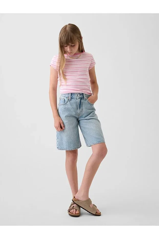 Детские шорты для девочек джинсовые Gap, Light Blue000