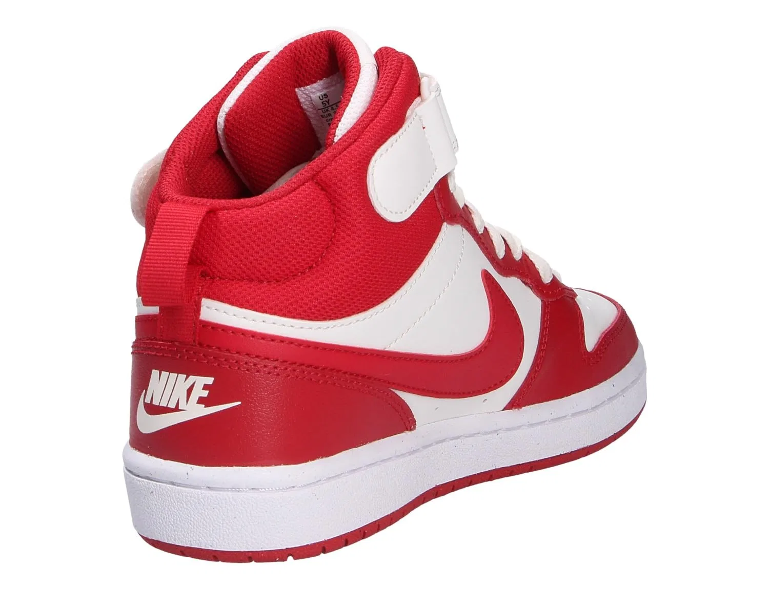 Детские кроссовки для мальчиков с высоким профилем NIKE Court Borough Mid 2 NIKE, Sail Gym Red White — фото 4