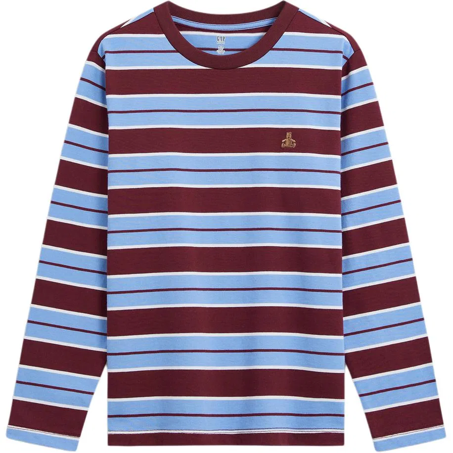 Детская футболка с круглым вырезом Red Blue Stripes GAP
