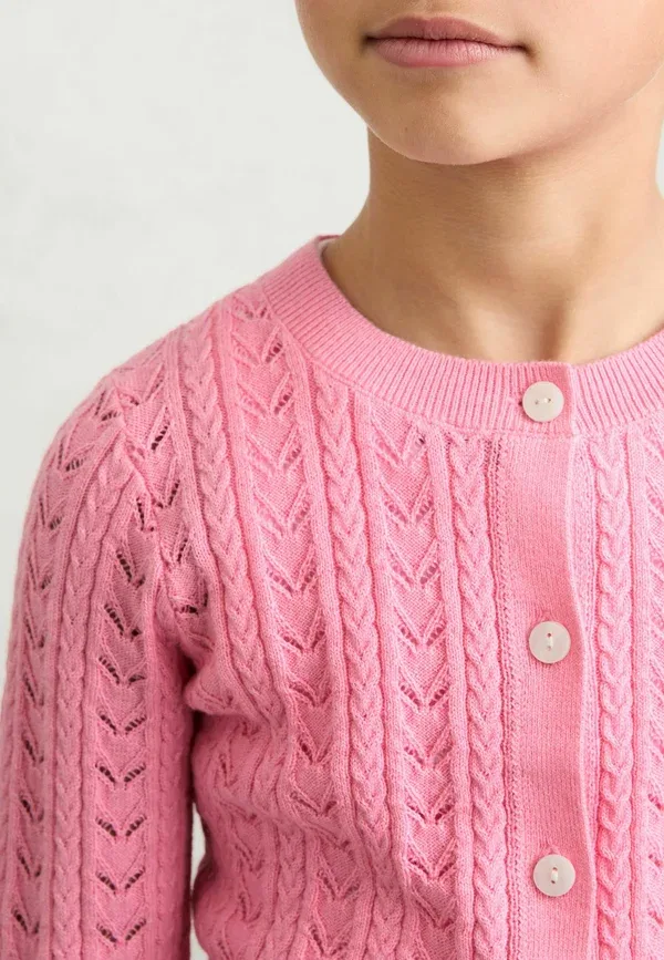 Кардиган из хлопка и шерсти Kardiganas Reiss, Bright Pink, розовый — фото 2