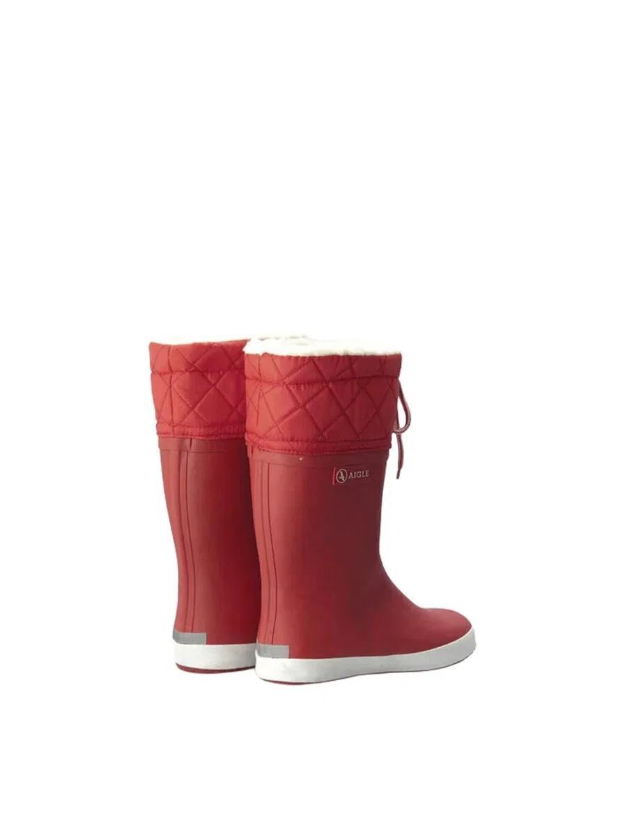 Резиновые сапоги AIGLE 'GIBOULEE' красного цвета — фото 3