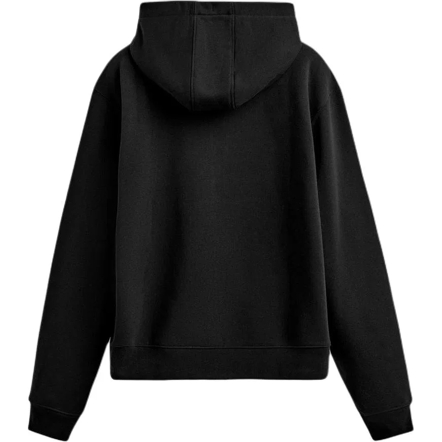 Мужская толстовка с капюшоном, свободный крой, черный, ZARA, Black — фото 3