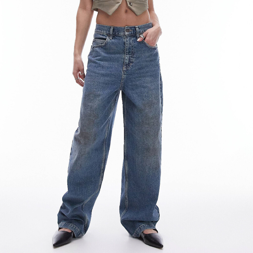 

Джинсы Topshop Wide Cut, синий