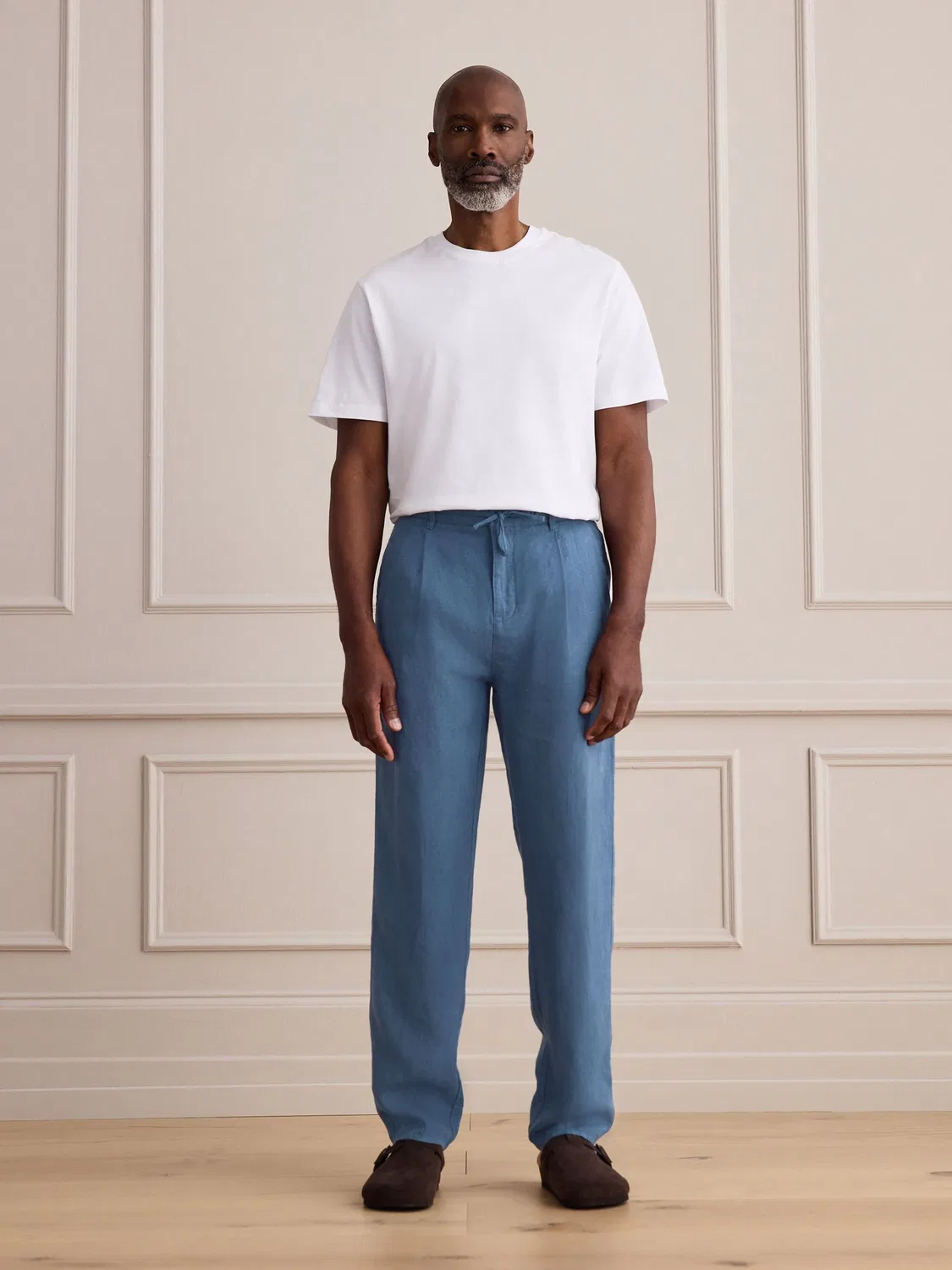 Брюки чинос со складкой, Regular Tapered Fit, Signature Next, светло-голубой — фото 2