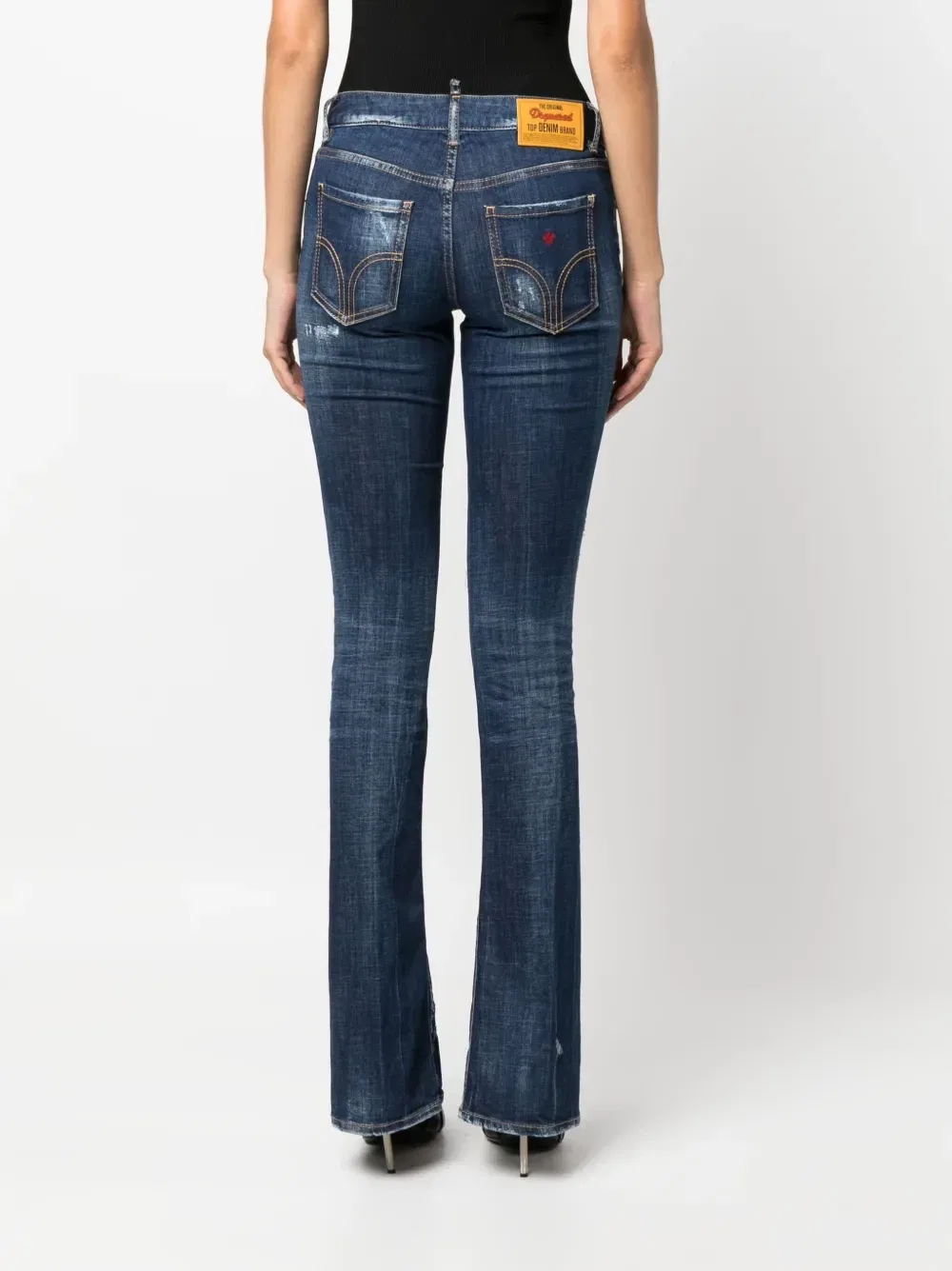 Джинсы bootcut с заниженной талией Dsquared2, синий — фото 4