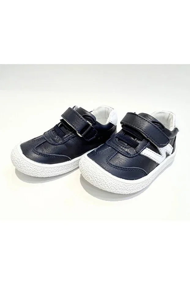 Детские туфли для мальчиков из натуральной кожи Basics Lepi Kids, Navy Blue — фото 3