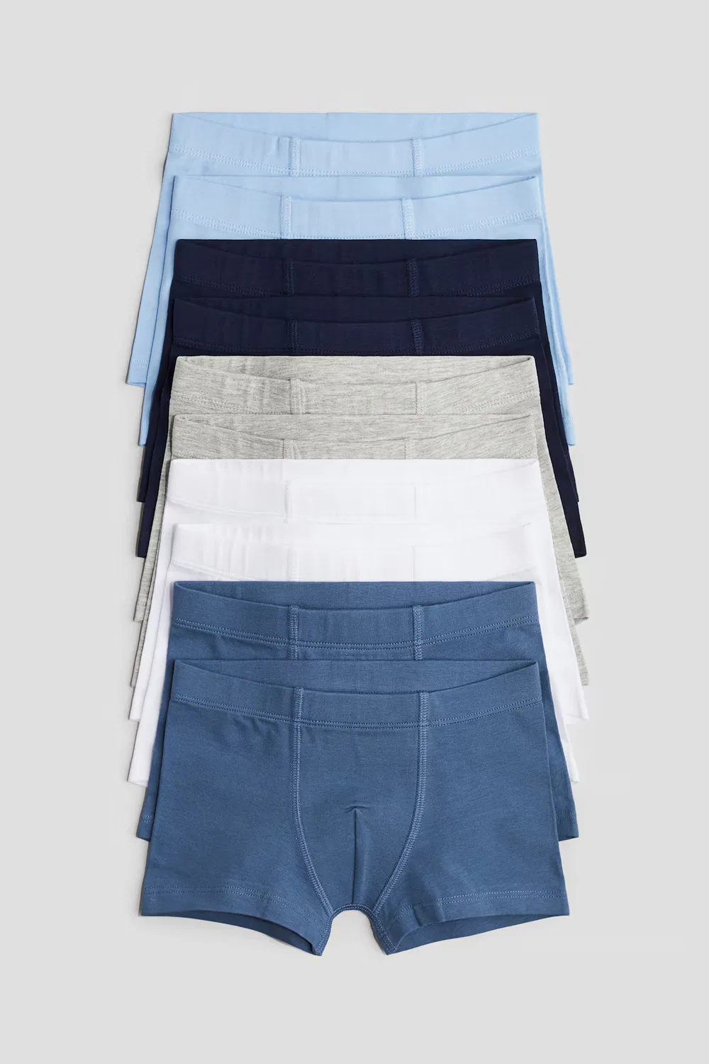 Боксеры 10 шт. H&M, Blau/Hellgraumeliert