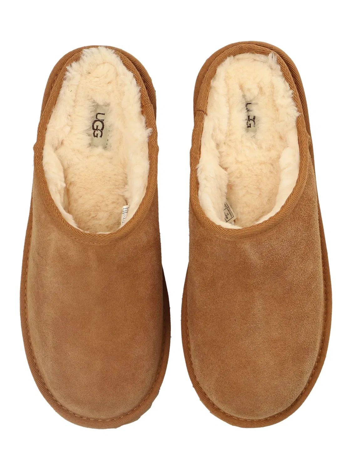 Тапочки с овечьим мехом UGG, коричневый — фото 4