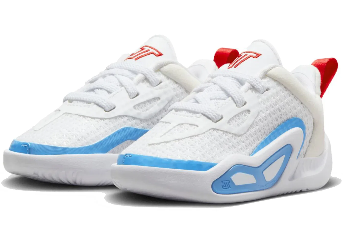 Детские кроссовки для баскетбола с верхом из кожи и текстиля Jordan Tatum 1 Jordan, White/University Red/University Blue/University Gold