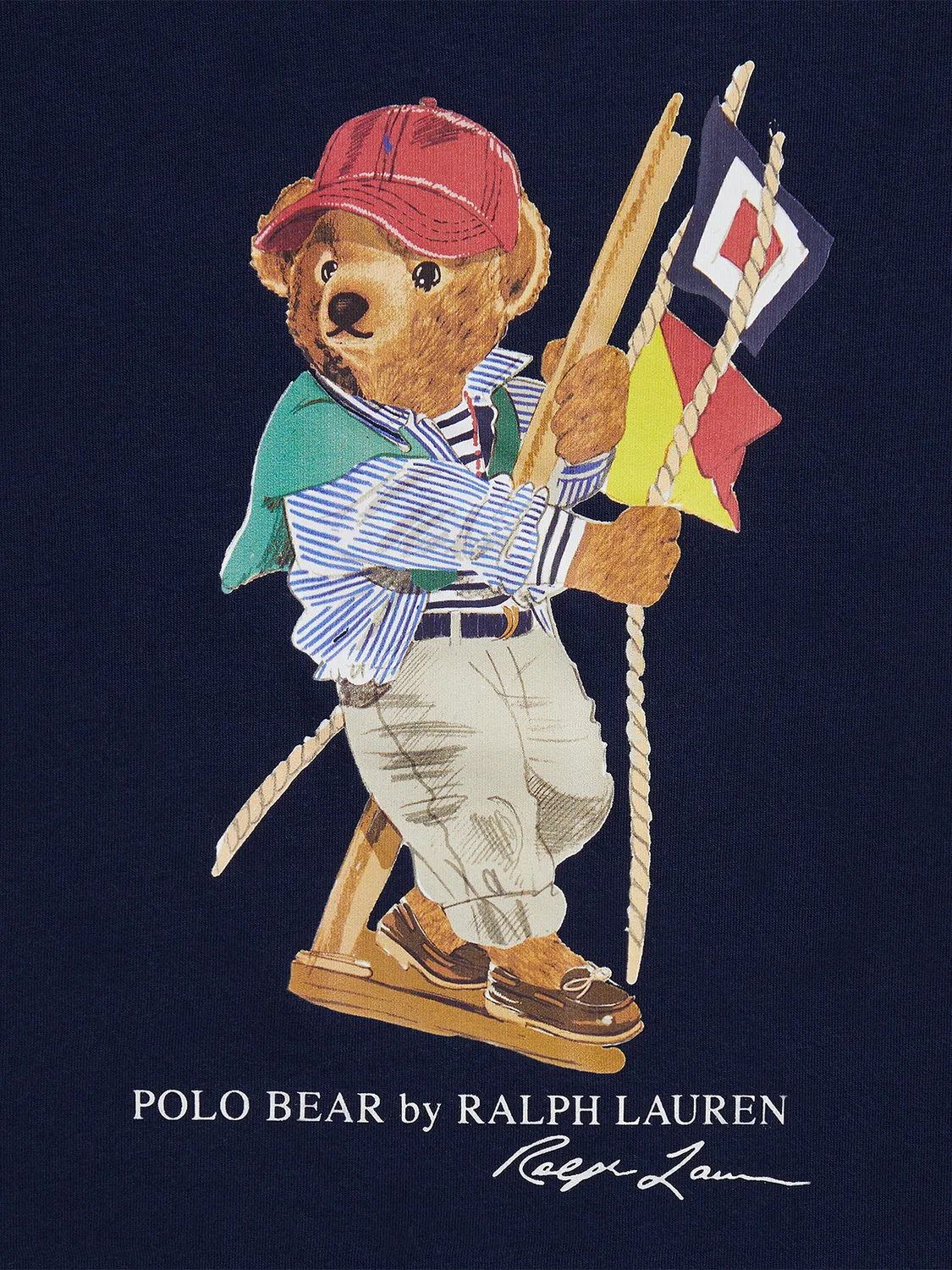 Футболка стандартного кроя для мальчика Polo Ralph Lauren, темно-синий — фото 3
